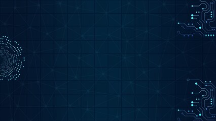 dark blue link technology background 