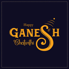 Religious Festival Ganesh Chaturthi Template Design Fonts