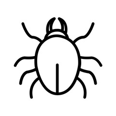 Sticker - Black line icon for Dust mite