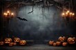 © Lucas - halloween interior wall background with floor and space for text