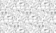© izzul fikry (ijjul) - kitchen doodle seamless pattern backround hand drawing cooking icon