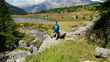 © DomenicoFornas - Man Admiring Panoramic View in Italian Mountains, Aerial View