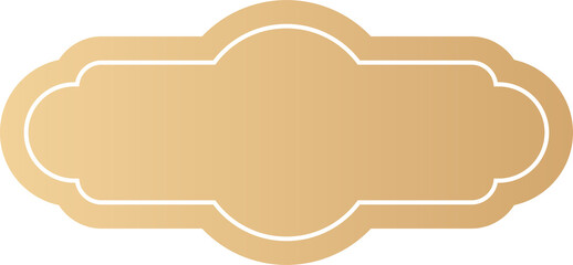 blank gold badge element