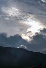 Canvas Print - clouds over the mountains