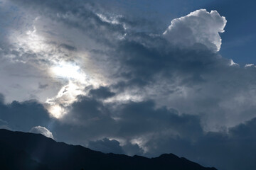 Canvas Print - clouds over the mountains