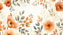 Watercolor Flowers Seamless Background.For Fabric Design. Beautiful Flower Pattern