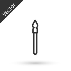 Canvas Print - Grey line Medieval spear icon isolated on white background. Medieval weapon. Vector