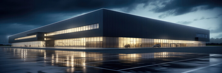 Commercial office building, Factory and transport, Logistic business transport warehouse station.