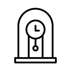 Sticker - Clock Old Retro Outline Icon