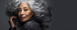 © Haydiddle - Portrait of mature African American black woman with gray hair in studio