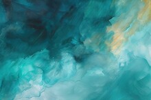 Texture Banner Background Teal Watercolor Abstract Liquid Color Green Blue Background Fluid Paint