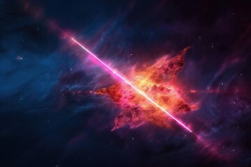 Wall Mural - comet abstract space bright flash stone laser burning colors background