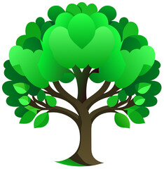 Wall Mural - tree with leaves clipart