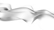 © Cláu3Dia - Transparent 3D shape abstract black and white fluid fabric wave without background