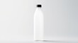 © Anna - a white bottle with a black cap on a white background.  generative ai