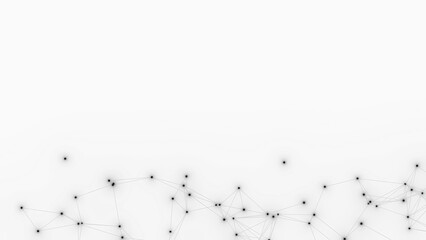 Fototapete - Abstract geometric white background. Plexus mesh backdrop.