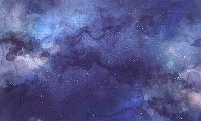 Wall Mural - vector cosmic illustration. beautiful colorful space background. watercolor cosmos