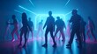 © Анастасия Птицова - A group of people dancing the Electric Slide (ai) Ai Generate