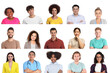 © New Africa - Collage with portraits of different people isolated on white