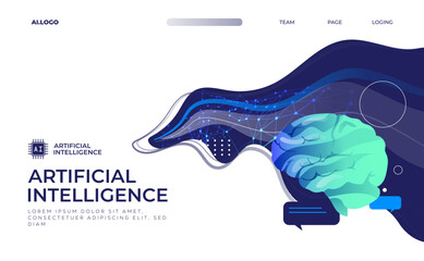Wall Mural - artificial intelligence, ai, technology, deep learning, machine learning, circuit board, isometric, 