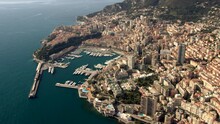Monaco Monte Carlo Avec Le Port Hercule Depuis La Mer