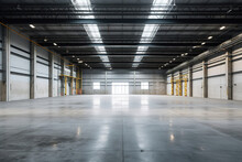 Interior Of Empty And Clean Modern Warehouse