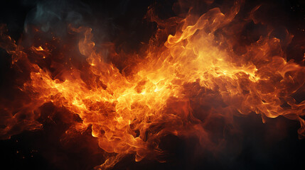 Wall Mural - Blazing fire background