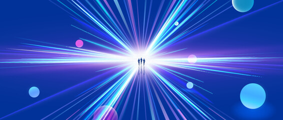 Wall Mural - background with rays