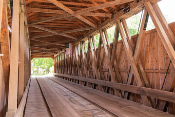 Wall Mural - 22-34-01 - Whites Covered Bridge in Ionia County, Michigan