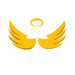 gold wings and nimbus icon