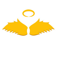 gold wings and nimbus icon