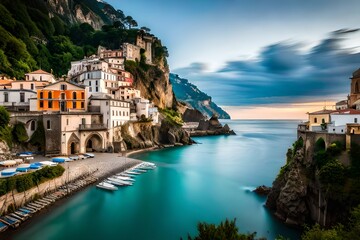 Canvas Print - cinque terre country generated ai