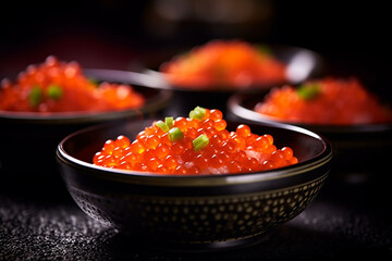 Wall Mural - Salmon roe served on a small bowl 