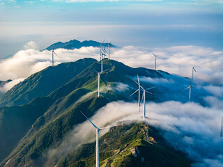 wind power cloud sea sunrise