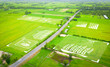 Leinwandbild Motiv Smart Farm, an analysis of rice farming