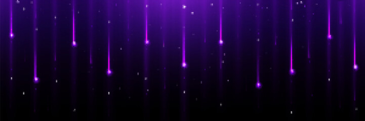 Wall Mural - night sky background with shooting stars. vector realistic illustration of bright asteroid lights fa