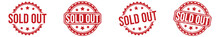 Sold Out Stamp Red Rubber Stamp On White Background. Sold Out Stamp Sign. Sold Out Stamp.