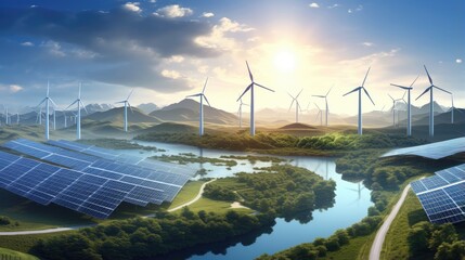 renewable energy sources by capturing wind turbines or solar panels, emphasizing the importance of t
