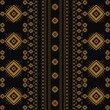 © กุลชาญ   สุขสมถิ่น - Draw yellow lines together into a rectangular and patterned form with a black background, design, fabric pattern, pattern for use as background, art.