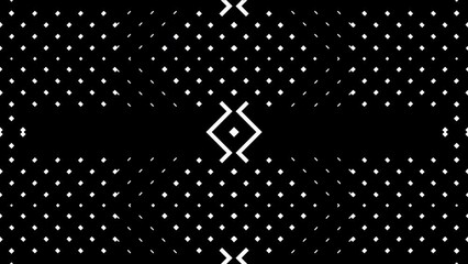 Black and white lines pattern geometric motion background. Seamless looping animation