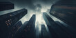 © xartproduction - The towering skyscrapers of the city. Generative AI