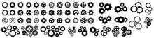Gear Icon Vector Set. Clockwork Illustration Sign Collection. Mechanics Symbol.