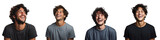 Fototapeta  - Laughter from young male against transparent background