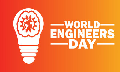 World Engineers Day Vector Template Design Illustration. Suitable for greeting card, poster and banner