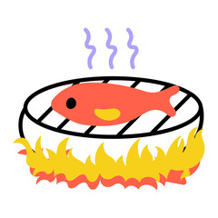 Sticker - Grilled Fish 