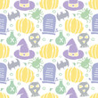 © eliyashevskiy - Seamless Halloween pattern. Doodle Halloween background
