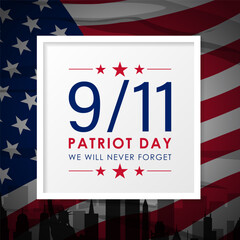 Vector illustration of 9 11 Patriot Day