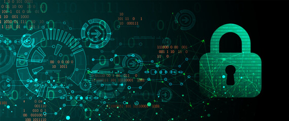Padlock icon.Ppersonal data security Illustrates cyber data or information privacy idea.