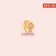 © Galang - Line Of Squirrel Logo Design Vector Template Isolated In Shape Colour. Modern Design. Vector Illustration