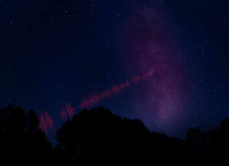 Wall Mural - signal from the milky way at night